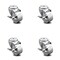 Service Caster 3 Inch Semi Steel Wheel Swivel Bolt Hole Caster Set with Brake SCC-BH20S315-SSR-TLB-4 - alternate 1